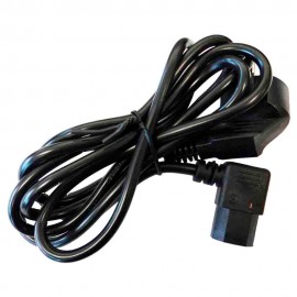 Cable acodado ordenador schuko - iec c13, negro, 2 m