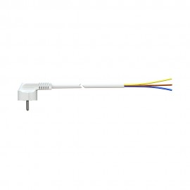 Cable con clavija tipo f 3m 3x1.5mm 4,8mm 16a 250v t/tl blanco. solera 7000/3.