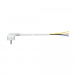 Cable con clavija schuko 3m 3x1.5mm 4,8mm 16a 250v t/tl blanco. solera 7000/3.