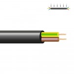 Manguera tubular h 05 vv-f 2x0,75mm especial negra euro/m