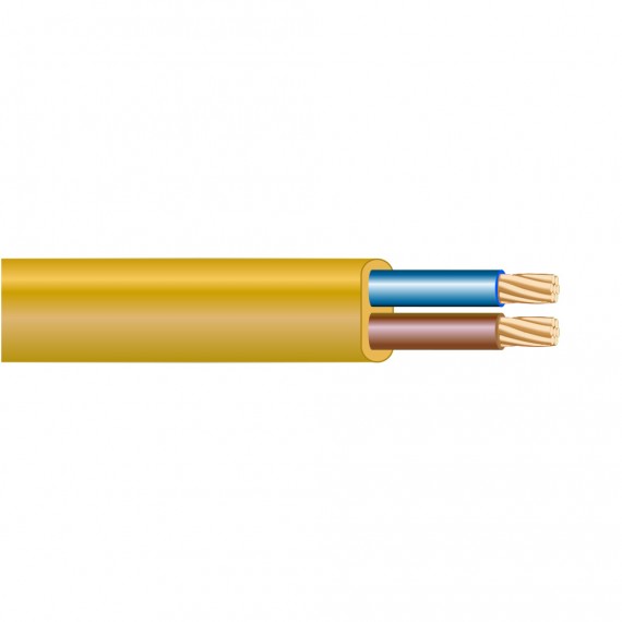 Manguera plana 2x0,75mm dorada flexible h05 vv-f (audio) euro/m