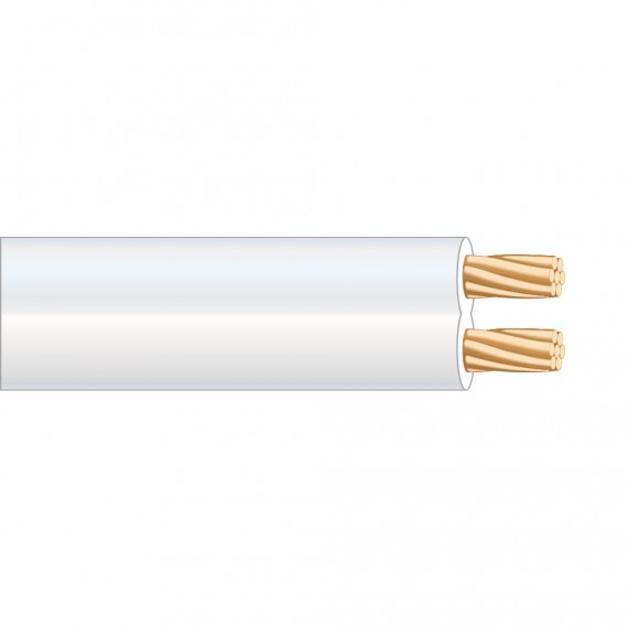 Paralelo 2x2,5mm blanco "audio" euro/m (bobina pequeña ø180x60mm)