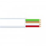 Cable telefonico plano 4 vias blanco edm euro/m