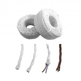 Cable paralelo textil trenzado h05vv-f 2 x 1,50 mm² negro euro/m
