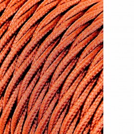 Carrete cable textil trenzado h03vv-f 2 x 0,75 mm² marrón, 25 m
