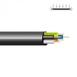 Manguera tubular vv-k06/1kv 5 g 2,50 mm², negra euro/m