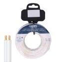 Carrete cable paralelo telefono blanco 2 vias 15m