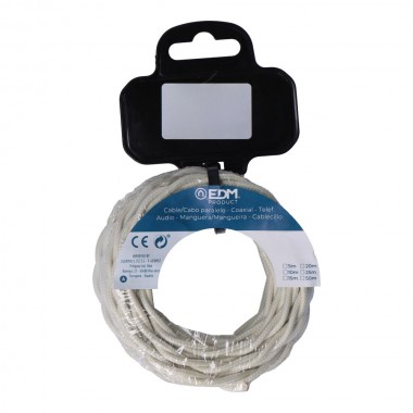 Cable textil trenzado 2x0,75mm c-15 beige seda 5m