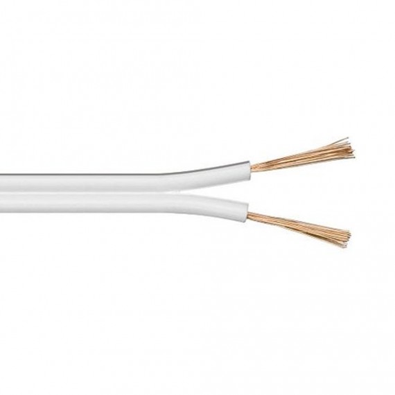 Paralelo blanco y gris 2x1,5mm "audio" euro/m (bobina pequeña ø200x80mm)