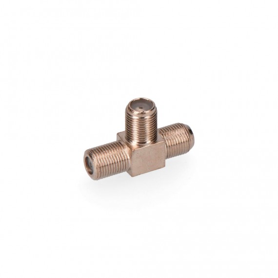 Conector derivador "f" forma "t" 3 machos - parabolicas retractilado edm