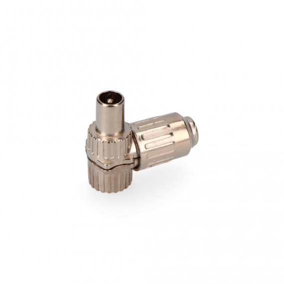 Clavija tv acodada metalica 9,5mm edm envasada