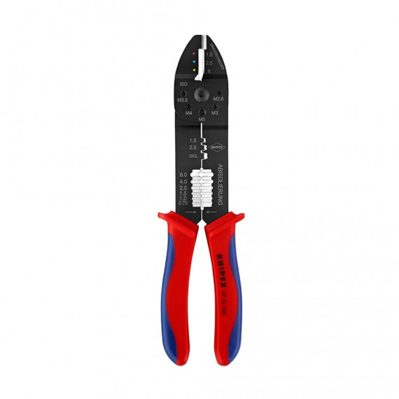 Alicates para entallar terminales 240x62x25mm 9722240sb knipex