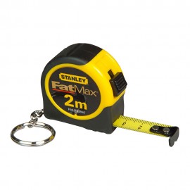 Flexómetro mini con llavero en contenedor de plástico, 2 m x 13 mm