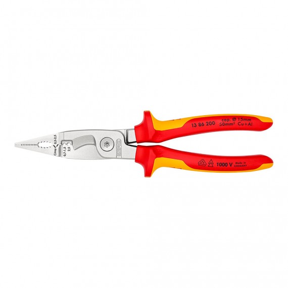 Alicates para instalaciones eléctricas 200x85x20mm 1386200sb knipex