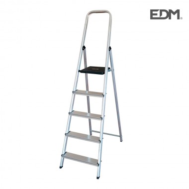 Escalera domestica aluminio 5 peldaños edm