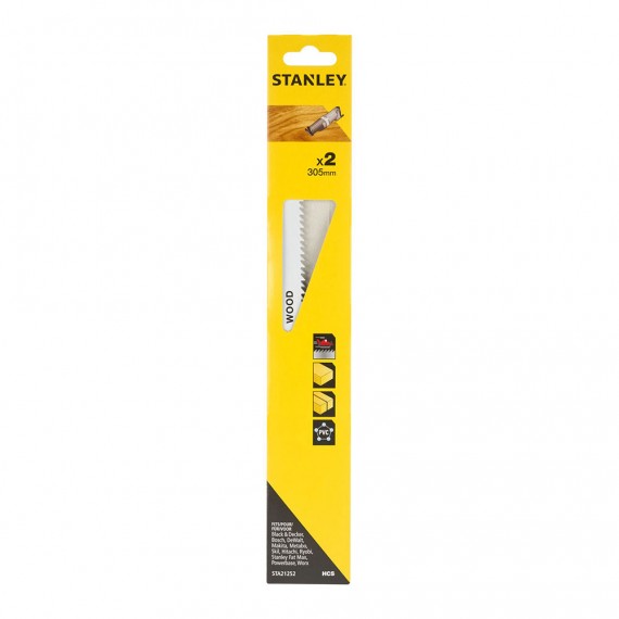 Pack 2 hojas de sierra de sable 30,5cm corte grueso y recto sta21252-xj stanley