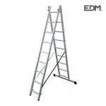 Escalera transformable aluminio 2x9 peldaños edm