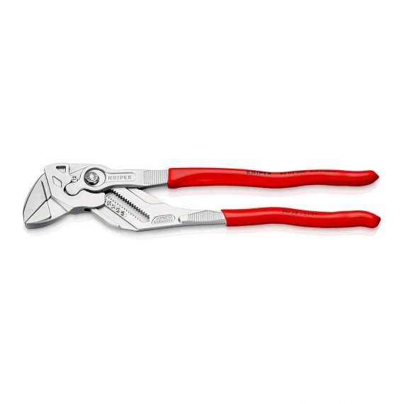 Tenaza llave alicate y llave en una sola herramienta recubiertos de plástico cromado 300 mm 8603300 knipex