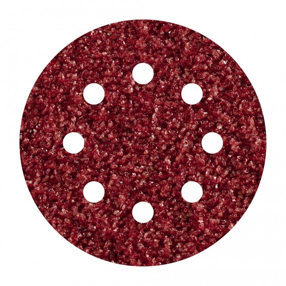 Pack 5 hojas de lijar adhesivas, corindón grano 40 perforadas ø125mm 2069000 wolfcraft