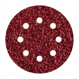 Pack 5 hojas de lijar adhesivas, corindón grano 40 perforadas ø125mm 2069000 wolfcraft