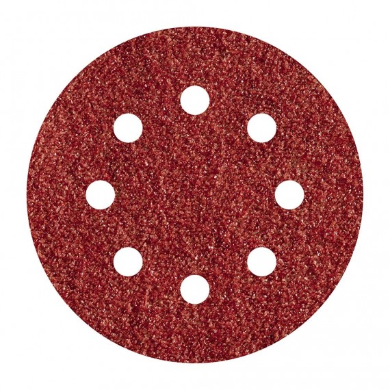 Pack 5 hojas de lijar adhesivas, corindón grano 120 perforadas ø125mm 2251000 wolfcraft