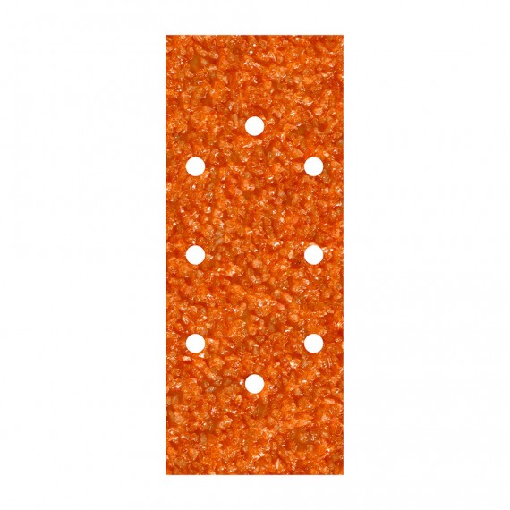 Pack 5 hojas de lija de corindón grano 40 perforadas oval 93x230mm 1971000 wolfcraft