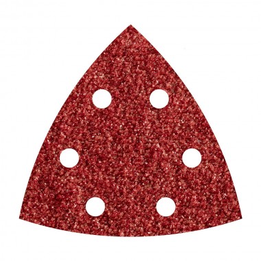 Pack 5 hojas abrasivas adhesivas corindón, grano80 delta 95mm 1852000 wolfcraft