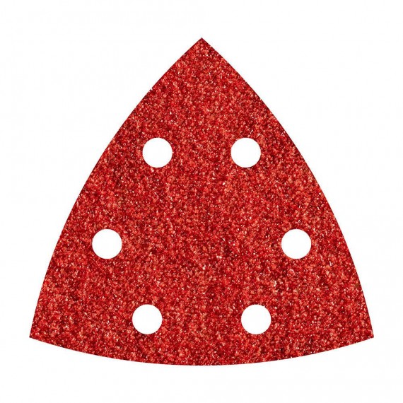 Pack 5 hojas abrasivas adhesivas corindón, grano120 delta 95mm 1853000 wolfcraft