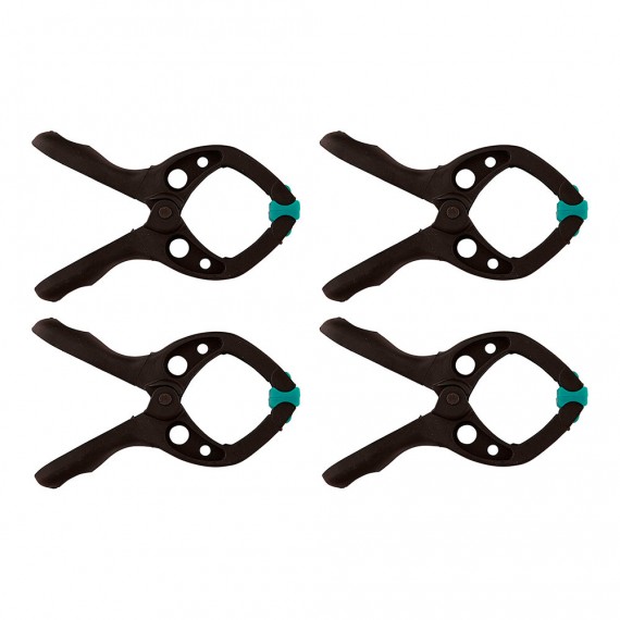 Pack 4 pinzas microfix con resorte 3432000 wolfcraft