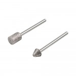 Set 2 muelas de diamante cono cilíndrico y puntiaguda 5989000 wolfcraft