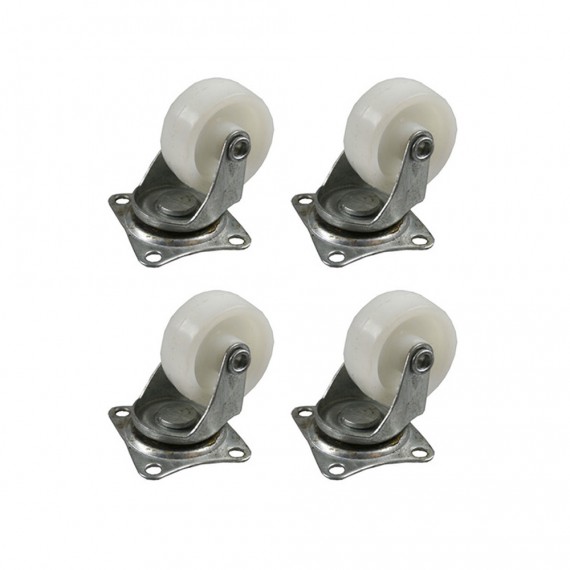 Set 4 ruedas 40mm blancas 45x40mm