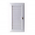 Rejilla empotrar regulable 13.3x26cm + marco abs blanco (g)