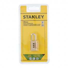 Candado de arco 20mm combinación 3 números stanley