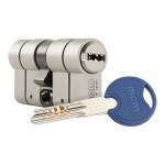 Cilindro scx+ de alta seguridad anti-rotura, antibumping y antiganzúa. 30-30 níquel y doble embrage. scx+den:30-30 mcm