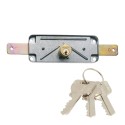 Cerradura de sobreponer para puertas metálicas con doble cilindro de serreta de 3 llaves. 1511av mcm