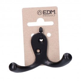 Colgador doble de aluminio negro