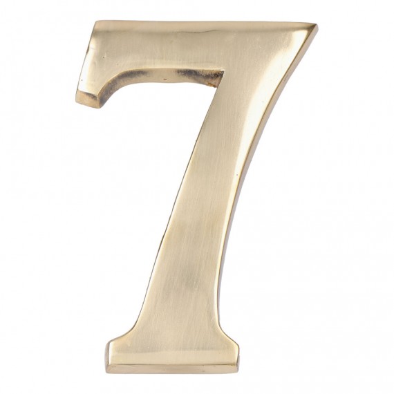 Numero 7 laton pulido 10cm fijacion invisible edm
