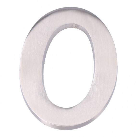Numero 0 niquel mate 10cm fijacion invisible edm