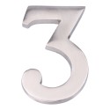 Numero 3 niquel mate 10cm fijacion invisible edm