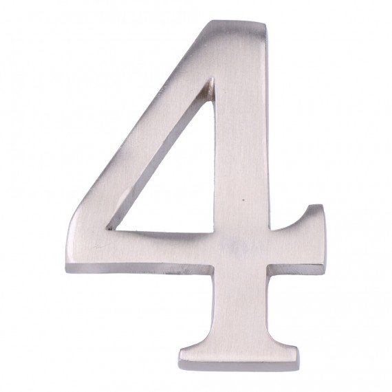 Numero 4 niquel mate 10cm fijacion invisible edm