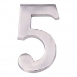 Numero 5 niquel mate 10cm fijacion invisible edm