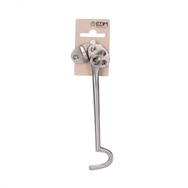 Aldabilla barco 150mm laton niquel mate en cartón colgante edm