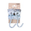 2 unid. placa con gancho colgador de hamaca 70x45mm cromo edm