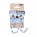2 unid. placa con gancho colgador de hamaca 70x45mm cromo edm