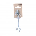 2 aldabillas doble hembrilla 100mm zinc en cartón colgante edm