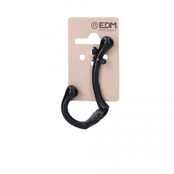 Colgador 75mm h° negro en cartón colgante edm