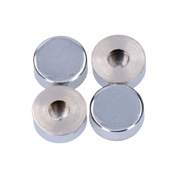 Pack 4 unid. embellecedor latón roscado liso 14 niquel edm