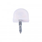 Pack 8 unid. porta-estante semi redondo pequeño blanco edm