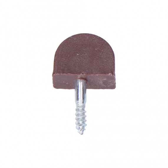 Pack 8 unid. porta-estante semi redondo pequeño marron edm