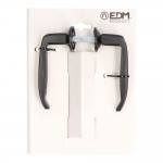Blister juego de manillas para puerta metalica 232 25-38mm negro edm